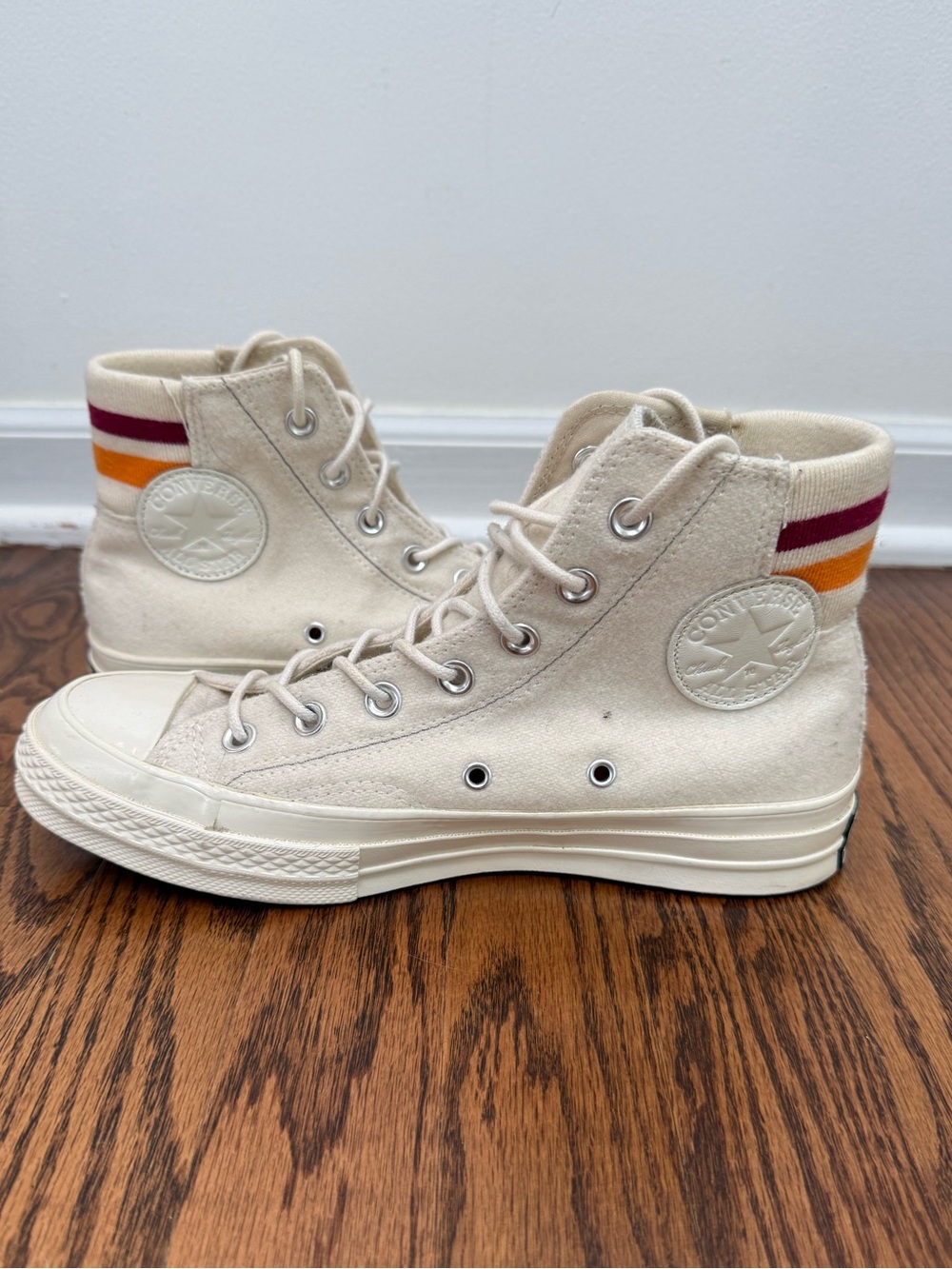 Converse Chuck Taylor ‘70 Hi Retro Stripe wool men’s 6 women’s 8